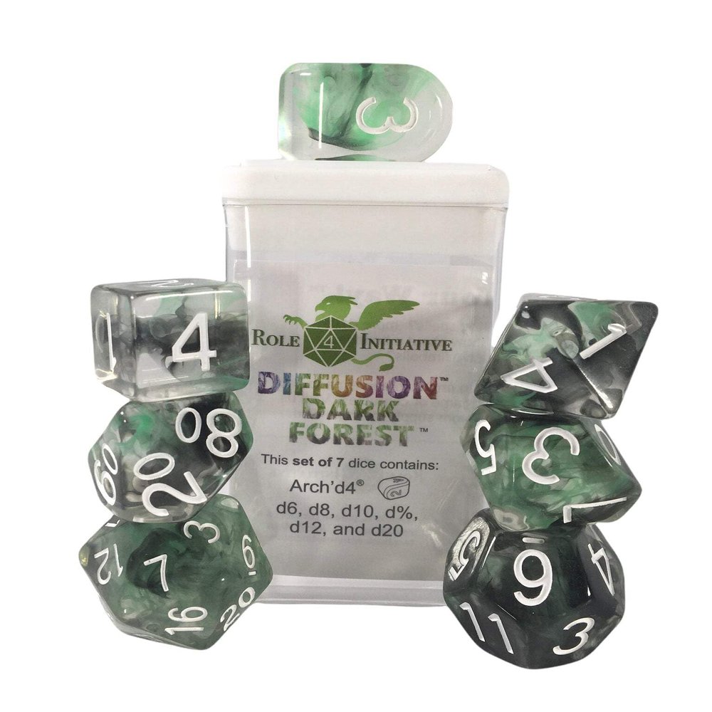 Diffusion Dark Forest - Set of 7 Dice Set of 7 w/Arch'd4