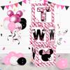 2nd Birthday Party Favors Balloon Boxes Supplies for Baby, Girls 3Pcs Pink Mouse Theme Two Year Old Balloon Boxes, 'TWO' Letters Balloon Arch Kit for Party Decorations view 1