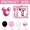 2nd Birthday Party Favors Balloon Boxes Supplies for Baby, Girls 3Pcs Pink Mouse Theme Two Year Old Balloon Boxes, 'TWO' Letters Balloon Arch Kit for Party Decorations view 3
