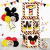 2nd Birthday Party Favors Balloon Boxes Supplies for Baby, Boys 3Pcs Black Yellow Mouse Theme Two Year Old Balloon Boxes, 'TWO' Letters Balloon Arch Kit for Party Decorations view 1