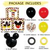 2nd Birthday Party Favors Balloon Boxes Supplies for Baby, Boys 3Pcs Black Yellow Mouse Theme Two Year Old Balloon Boxes, 'TWO' Letters Balloon Arch Kit for Party Decorations view 2