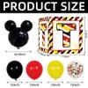 2nd Birthday Party Favors Balloon Boxes Supplies for Baby, Boys 3Pcs Black Yellow Mouse Theme Two Year Old Balloon Boxes, 'TWO' Letters Balloon Arch Kit for Party Decorations view 3