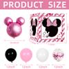 1st First Birthday Party Favors Balloon Boxes Supplies for Baby, Girls 3Pcs Pink Mouse Theme One Year Old Balloon Boxes, 'ONE' Letters Balloon Arch Kit for Party Decorations view 3