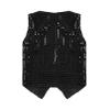 Linjinx Kids Boys Girls Sequins Jacket Vest Shirt Waistcoat Hip-hop Jazz Dance Stage Performance Christmas Costume Black 17-18 Years view 4