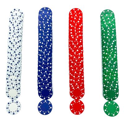 SEETOOOGAMES Casino Poker Chips -100 Pieces 11.5g Suited Design - 4 Colors (25 red, 25 Green,25 Blue,25 White)