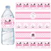 24PCS BBQ Baby Shower Water Bottle Labels, Barbecue Baby Shower Waterproof Self Adhesive Water Bottle Labels for Cookout BBQ Babyq Shower Decorations Girl Pink view 1