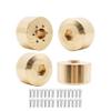 4pcs RC Brass Wheel Weights, Brass Wheel Hex Hub Adapter for 1.9in / 2.2in Beadlock Wheel Rim 1/10 RC Crawler Car Axial SCX10 Capra TRX4 TRX6 (4pcs 22mm Brass Weights) view 1