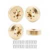 4pcs RC Brass Wheel Weights, Brass Wheel Hex Hub Adapter for 1.9in / 2.2in Beadlock Wheel Rim 1/10 RC Crawler Car Axial SCX10 Capra TRX4 TRX6 (4pcs 12mm Brass Weights) view 1