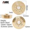 4pcs RC Brass Wheel Weights, Brass Wheel Hex Hub Adapter for 1.9in / 2.2in Beadlock Wheel Rim 1/10 RC Crawler Car Axial SCX10 Capra TRX4 TRX6 (4pcs 12mm Brass Weights) view 4