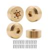 4pcs RC Brass Wheel Weights, Brass Wheel Hex Hub Adapter for 1.9in / 2.2in Beadlock Wheel Rim 1/10 RC Crawler Car Axial SCX10 Capra TRX4 TRX6 (4pcs 18mm Brass Weights) view 1