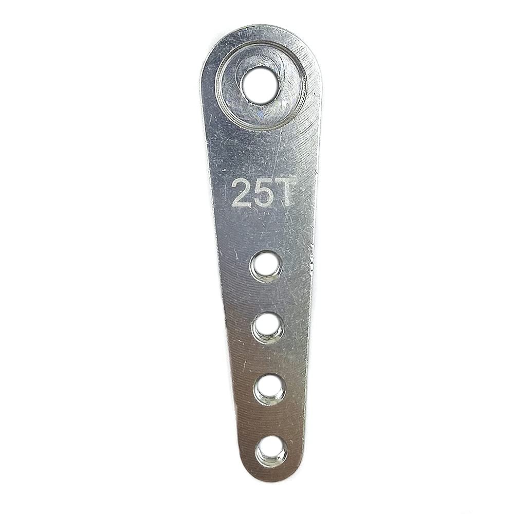10PCS Aluminum 37mm 25T/24T/23T Metal Extension Steering Servo Arm Horn for 1/10 Scale Models RC Cars Crawler Parts (Color : 25T Cliver 10PCS)