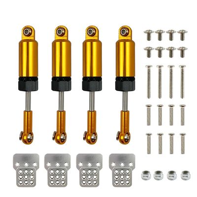 Suitable for WPL 1/16 C14 C24 RC Crawler Off-Road Car Truck Metal Shock Absorber Kit Shock Absorber Suspension Parts (Color : Yellow)