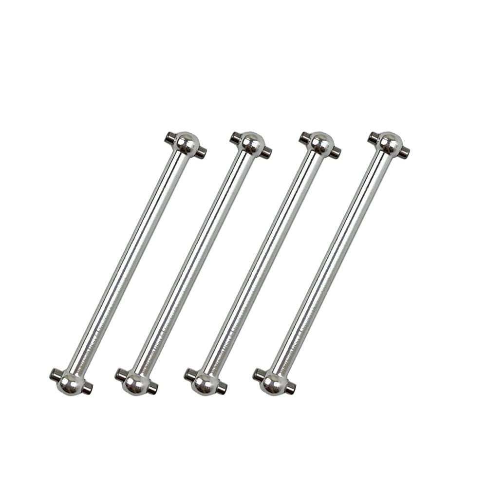 4Pcs for WLtoys A979 Parts Upgrade F/R Metal Dogbone A959-07 for A949 A959 A969 K929 Himoto E18 Spino HSP 1:18 RC Car Parts (Color : 4PCS Silver)