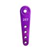 AAPIE 10PCS Aluminum 37mm 25T/24T/23T Metal Extension Steering Servo Arm Horn for 1/10 Scale Models RC Cars Crawler Parts (Color : 25T Purple 10PCS) view 1