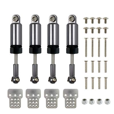 Suitable for WPL 1/16 C14 C24 RC Crawler Off-Road Car Truck Metal Shock Absorber Kit Shock Absorber Suspension Parts (Color : Gray)
