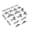 AAPIE Wltoys P929 P939 K979 K989 K999 K969 1/28 Metal Shock Absorber Steering Cup Swing Arm Full Set RC Car Upgraded Parts (Color : Dark Grey) view 1
