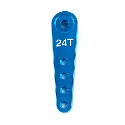 10PCS Aluminum 37mm 25T/24T/23T Metal Extension Steering Servo Arm Horn for 1/10 Scale Models RC Cars Crawler Parts (Color : 24T Blue 10PCS)