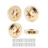 4pcs RC Brass Wheel Weights, Brass Wheel Hex Hub Adapter for 1.9in / 2.2in Beadlock Wheel Rim 1/10 RC Crawler Car Axial SCX10 Capra TRX4 TRX6 (4pcs 9mm Brass Weights) view 1