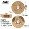 4pcs RC Brass Wheel Weights, Brass Wheel Hex Hub Adapter for 1.9in / 2.2in Beadlock Wheel Rim 1/10 RC Crawler Car Axial SCX10 Capra TRX4 TRX6 (4pcs 9mm Brass Weights) view 3