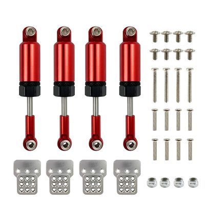 Suitable for WPL 1/16 C14 C24 RC Crawler Off-Road Car Truck Metal Shock Absorber Kit Shock Absorber Suspension Parts (Color : Red)