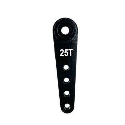 10PCS Aluminum 37mm 25T/24T/23T Metal Extension Steering Servo Arm Horn for 1/10 Scale Models RC Cars Crawler Parts (Color : 25T Black 10PCS)