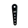10PCS Aluminum 37mm 25T/24T/23T Metal Extension Steering Servo Arm Horn for 1/10 Scale Models RC Cars Crawler Parts (Color : 25T Black 10PCS) view 1