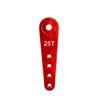 10PCS Aluminum 37mm 25T/24T/23T Metal Extension Steering Servo Arm Horn for 1/10 Scale Models RC Cars Crawler Parts (Color : 25T Red 10PCS) view 1