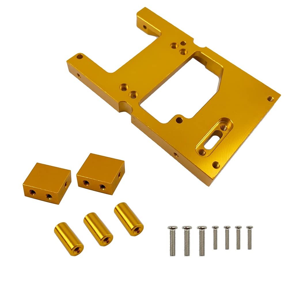 Aluminum Alloy Servo Fixed Mount Bracket for Wpl C24 C14 B16 B36 1/16 RC Car MN D90 99s Upgrade Metal Spare Parts (Color : Yellow)