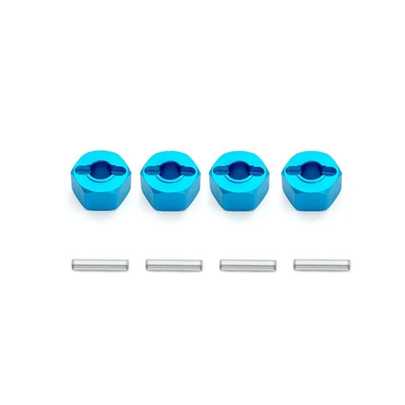 4pcs/Lot Aluminum Wheel Hex Mount 12mm Thickness 7mm for Traxxas 1/10 RC Car Traxxas Slash 4x4 Upgrade Parts (Color : Sky Blue)