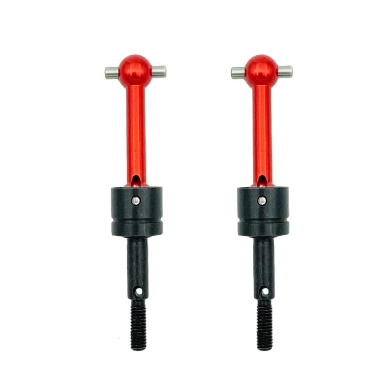 2 Pcs Metal Universal Drive Shaft CVD 53792 for Tamiya TT-01 TT01 TT-02 TT02 TA04 1/10 RC Car Upgrade Parts (Color : Red)