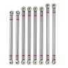 8pcs/lot Aluminum Alloy Link Rod Unassembled Kit 313MM Wheelbase for 1/10 RC Car Crawler Axial SCX10 (Color : 8PCS Red) view 2