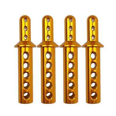 4Pcs/Lot Compatible with HSP 108037 188037 Aluminum Car Shell Column Body Mounts 08007 1/10 Upgrade Parts for 94108 94188 94111 (Color : 4PCS Yellow)