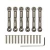 6Pcs Adjustable for Wltoys 1/18 A949 A959 A969 A979 K929 Aluminum Upgrade Spare Parts Metal Linkage Pull Rod Servo Link A959-B (Color : Titanium) view 1