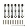 6Pcs Adjustable for Wltoys 1/18 A949 A959 A969 A979 K929 Aluminum Upgrade Spare Parts Metal Linkage Pull Rod Servo Link A959-B (Color : Titanium) view 3