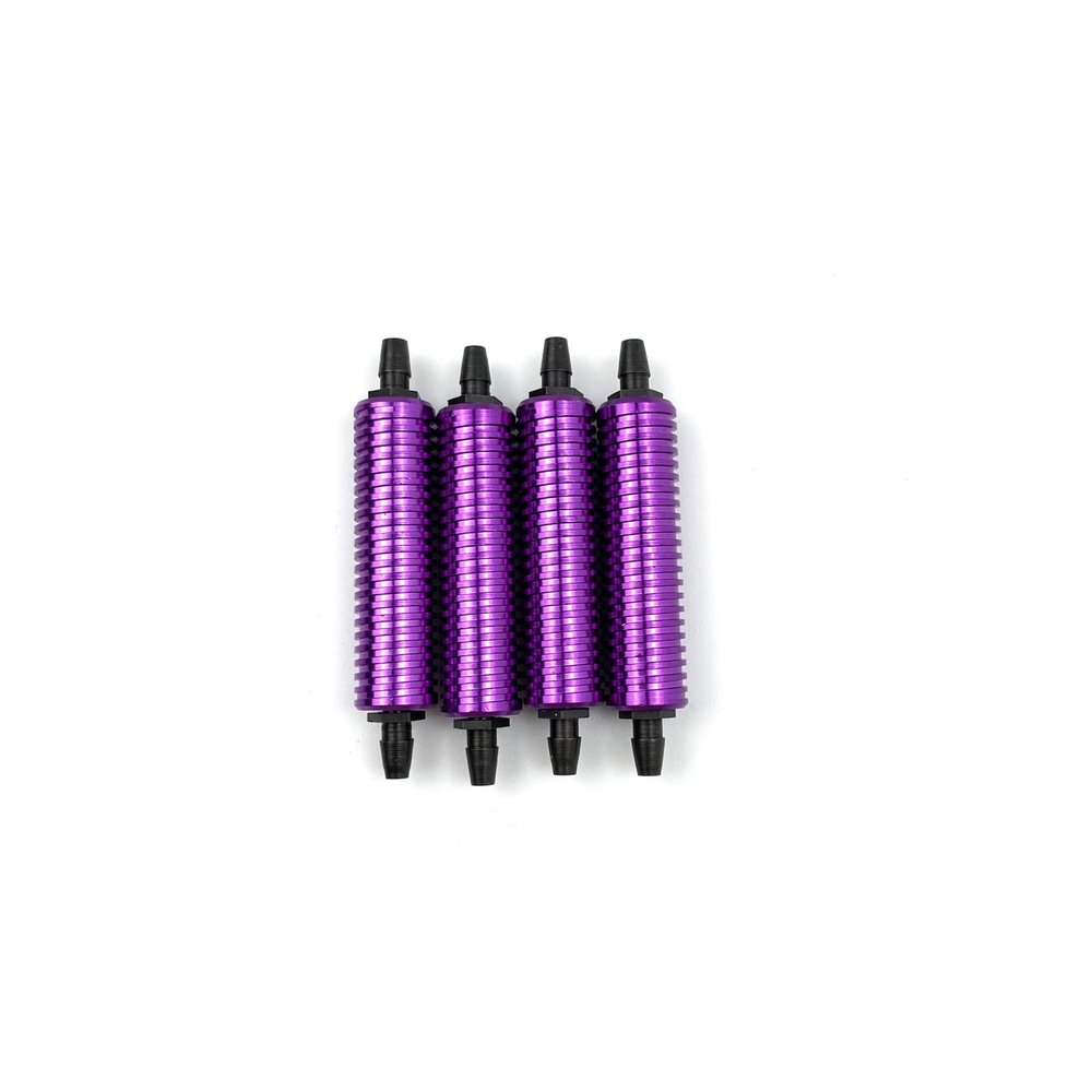 Alloy Aluminum Nitro Exhaust Gas/Fuel/Back Pressure Cooler Compatible with 1/10 1/8 RC Nitro Hobby Model Car Upgraded Hop-up rc Parts HSP (Color : 1PCS Purple)