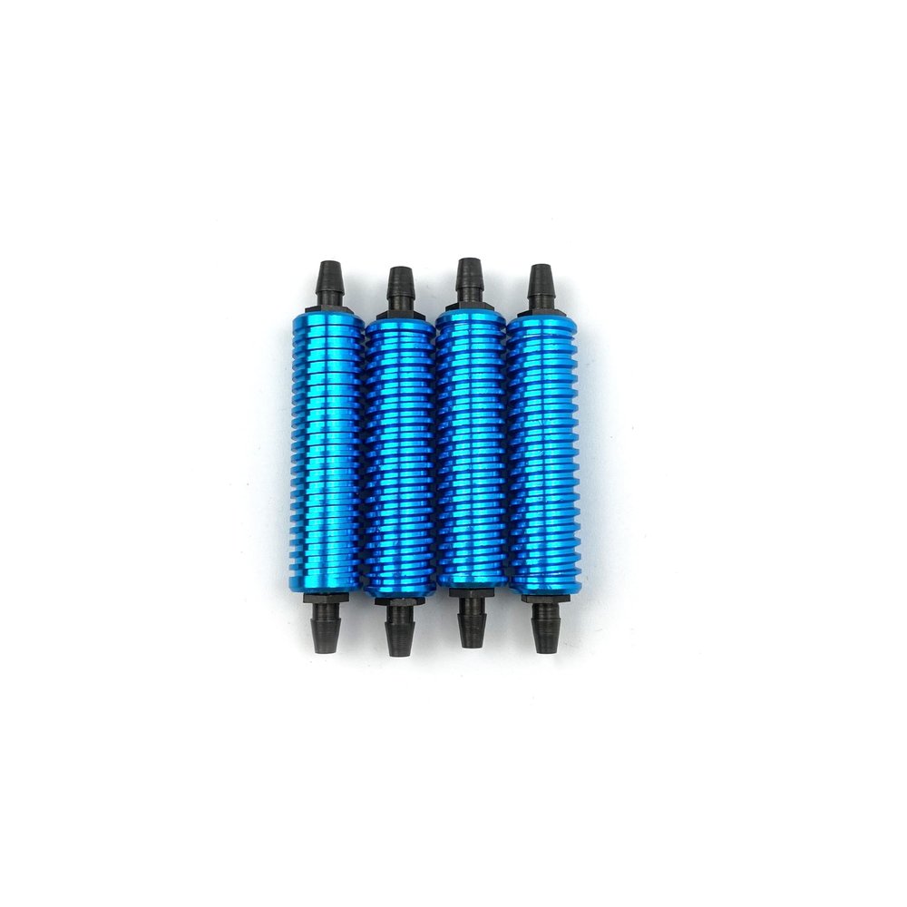 Alloy Aluminum Nitro Exhaust Gas/Fuel/Back Pressure Cooler Compatible with 1/10 1/8 RC Nitro Hobby Model Car Upgraded Hop-up rc Parts HSP (Color : 1PCS Blue)