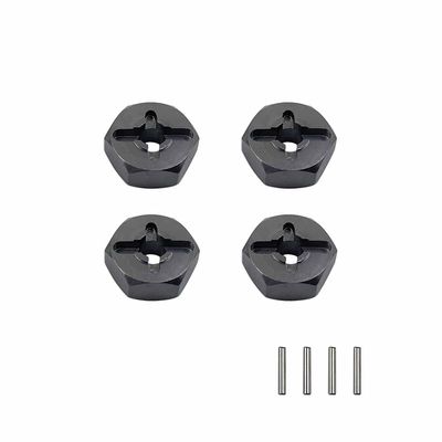 Aluminum Alloy 12mm Combiner Wheel Hub Hex Adapter Upgrades for Wltoys 144001 1/14 & A959 1/18 RC Car Spare Parts (Color : Dark Grey)
