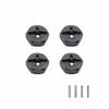 Aluminum Alloy 12mm Combiner Wheel Hub Hex Adapter Upgrades for Wltoys 144001 1/14 & A959 1/18 RC Car Spare Parts (Color : Dark Grey) view 1