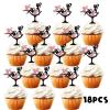 18pcs Pink Glitter 16 Silhouette High Heeled Sitting Girl Cupcake Topper Makeup Spa Theme Party Decoration Supplies Girl Lady 16th Happy Birthday Party Decor Supplies view 3