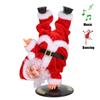 Christmas Funny Santa Dancing and Singing Inverted Santa Electric Rotating Santa Claus Doll, Holiday Interactive Moving Figure Festive Musical Ornament Xmas Funny Decoration view 2
