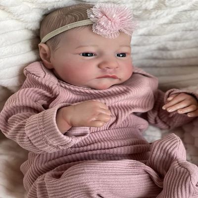 iCradle Reborn Baby Dolls 19 Inch Realistic Newborn Baby Girl Dol with Cloth Bodyl Real Life Silicone Baby Dolls with Outfit & Accessories