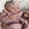 iCradle Reborn Baby Dolls 19 Inch Realistic Newborn Baby Girl Dol with Cloth Bodyl Real Life Silicone Baby Dolls with Outfit & Accessories view 1
