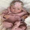 iCradle Reborn Baby Dolls 19 Inch Realistic Newborn Baby Girl Dol with Cloth Bodyl Real Life Silicone Baby Dolls with Outfit & Accessories view 2