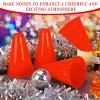 Woanger 12 Pieces Cheer Megaphone for Party Favors Sports Cheers Party Noisemaker DIY Plastic Megaphone for Sports Match Mardi Gras Outdoor Activities(Red) view 3