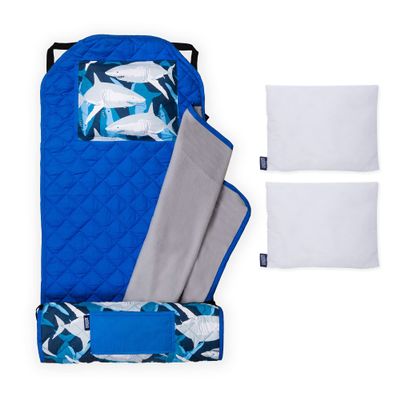 Wildkin Modern Nap Mat Comes with Back-up Removable Pillow (Sharks)