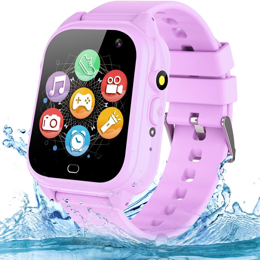 OVV Smart Watch for Kids Boys Girls Age 3-12 with Waterproof 26 Games 1.44'' Touch Screen HD Camera MP3 Player Video Recorder Pedometer Alarm Clock Calculator Torch Wrist Watch Children Learning Toys