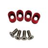 Aluminum Alloy Upgrades Fixing Motor Base Reinforcement Motor Mount Spacer for Traxxas 1/8 Sledge 95076-4 4pcs - RED view 1