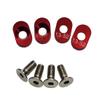 Aluminum Alloy Upgrades Fixing Motor Base Reinforcement Motor Mount Spacer for Traxxas 1/8 Sledge 95076-4 4pcs - RED view 2