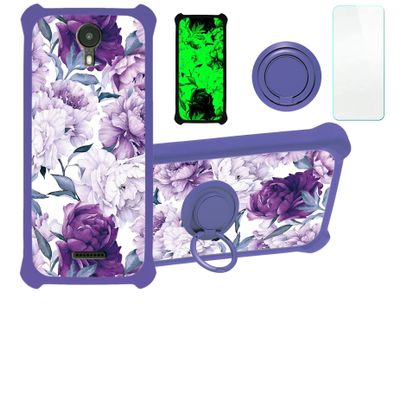 jioeuinly ATT Radiant Core Case Compatible with ATT Radiant Core Phone Case Cover [with Tempered Glass Screen Protector][Hard PC + Soft Silicone][Luminous Effect] YGZ-ZSH