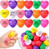 Jerify 48 Pieces Valentine's Day Heart Stress Balls Foam Inspirational Colorful Motivational Stress Balls Quotes Anxiety Relief Toys for Kids Adults Wedding School Carnival Reward (8 Colors) view 1